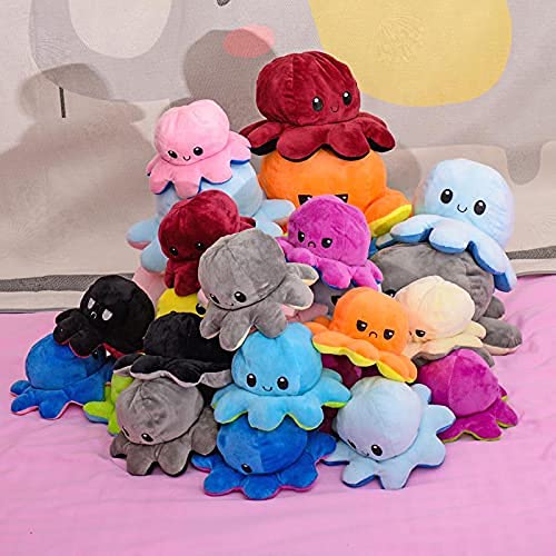 KUNSTIFY XXL Oktupus Stimmungs Kuscheltier Oktopus Kuscheltier wenden Riesen Octopus Plüschtier für Mädchen, für Kinder… – Bild 5