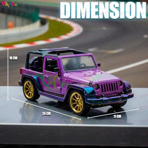 Image of VikriDA 1:16 Scale Remote Control Classic Jeep with Music & Lights, 2.4GHz Full Function Radio Control Vehicle, Adjustable Fine Tuning, Gift for Kids Ages 3+