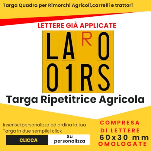 Targa Tipo RIPETITRICE RIFRANGENTE Completa di Adesivi