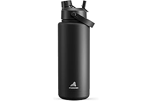 40 oz Insulated Water Bottle with 2-in-1 Straw and Spout Lid