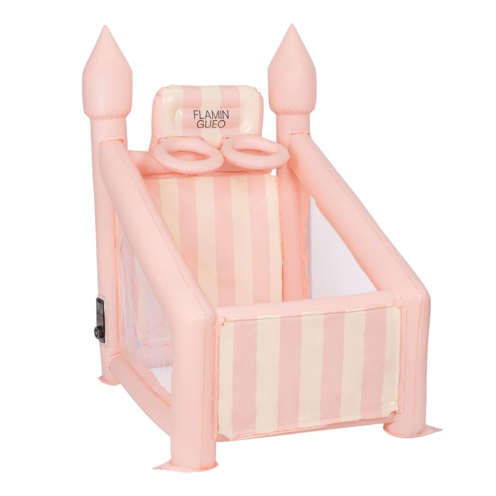 Flamingueo Aufblasbarer Basketballkorb für Kinder - Für den Innenbereich - Integrierte Luftpumpe - PVC - Rosa