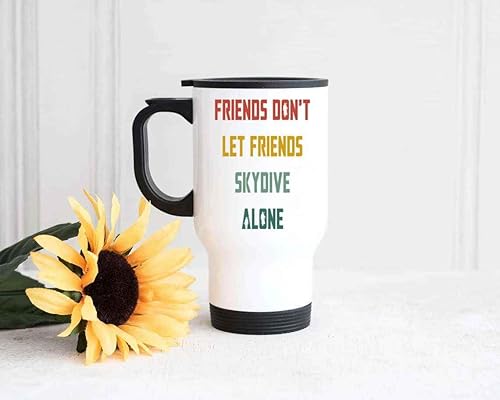 Miniatura 3 de Novelty Gift Skydiver Gifts for Skydiving Lover - Special Occasion Gift for a Niece - Parachute for Skydive Lover 14 Oz White Stainless Steel Travel