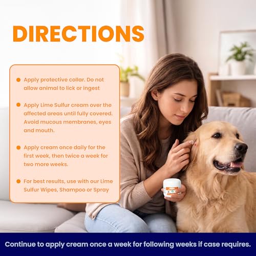 Healthy Paw Life Lime Sulfur Pet Skin Cream (2 oz) - Soothing Topical Skin Support for Dogs, Cats, Puppies, Kittens, and Horses - Soothe Dry, Itchy, and Irritated Spots