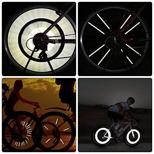 YeenGreen Réflecteurs de Rayons de Vélo, 96 Pièces Réflecteurs sur Rayons de Vélo, Catadioptre Velo, Lumiere Rayon Velo, Reflecteur Rayon Velo Blanc, Convient à Tous Les Rayons de Vélo Standard - Image 7