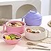 Zmuhyrd Microwave Ramen Bowl, Ramen Noodles Bowl, Ramen Bowl Microwavable, All-In-One Bowl Set with Lid, Chopsticks and Spoon (2pcs-B)