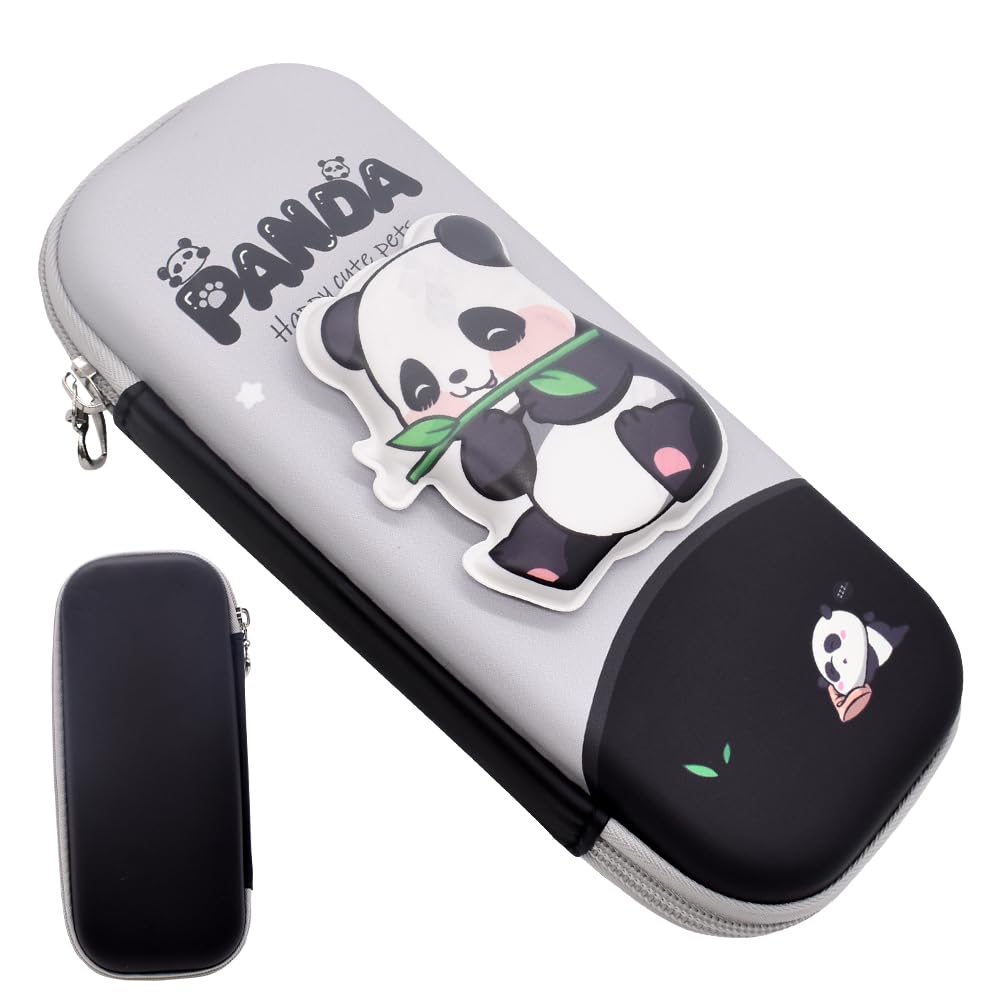 DKLQXCE Estuche Escolar Panda, Multifunctional Estuche Grande,Estuche para Lápices de Gran Capacidad Estuche para lápices para Adolescentes y niñas Estuche Escolar para Estudiantes Adultos