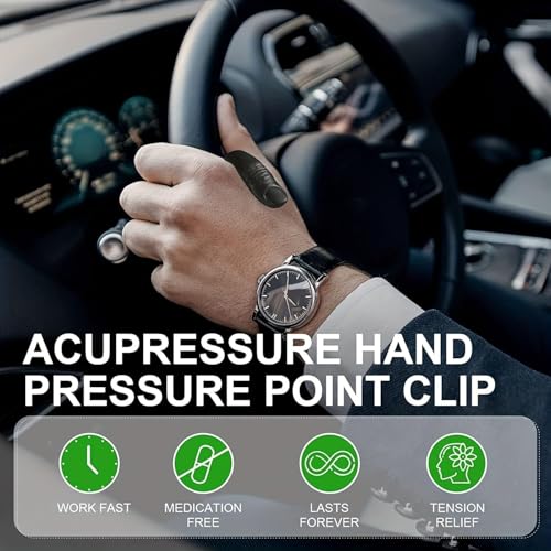Image of Migraine Pressure Point Clip, Headache Relief Hand Clip, Sugar Control Acupressure Pin for Diabetics Control Li4 Acupressure Point Thumb Clips Relief Tension Anxiety Device, Stress Alleviation (black)