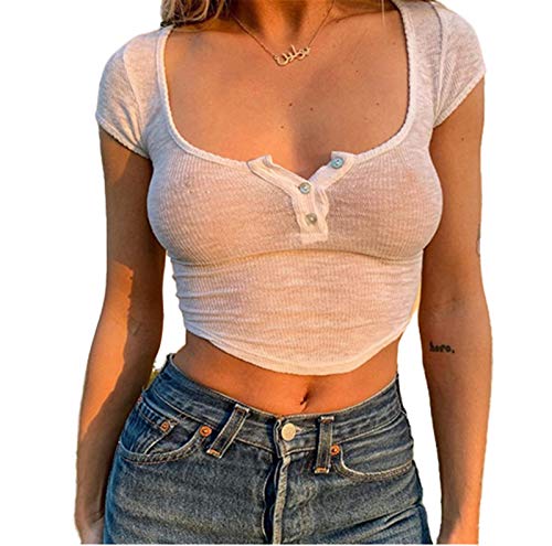 Women Sexy Transparent T-Shirt Top Y2k Girls Short Sleeve See Through Baby Tee Crop Tops Cute Summer Shirt