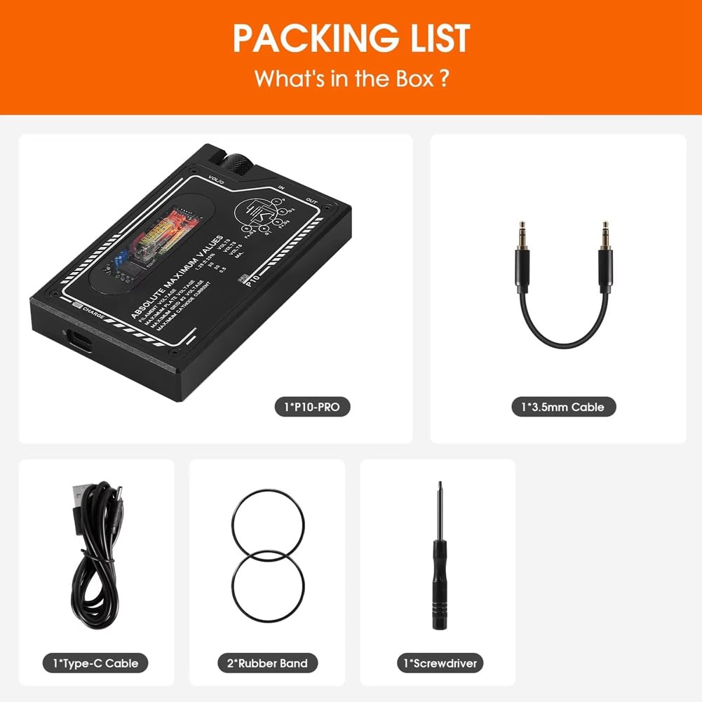 Amplificatore per Cuffie A Tubo Riscaldato P10 PRO HiFi Direct, Mini Amplificatore per Cuffie Audio Portatile da Tavolo, Alimentato Tramite USB-C