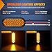 Nilight 6Inch Oval Tail Light 2PCS Amber 24LED Turn Signal Lights Surface Mount Sealed IP67 Waterproof for 12V Caravan Truck RV Camper Trailer Bus