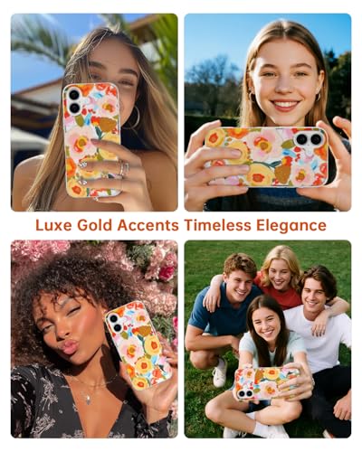 Coque magnétique iPhone 17 avec motif fleur compatible MagSafe