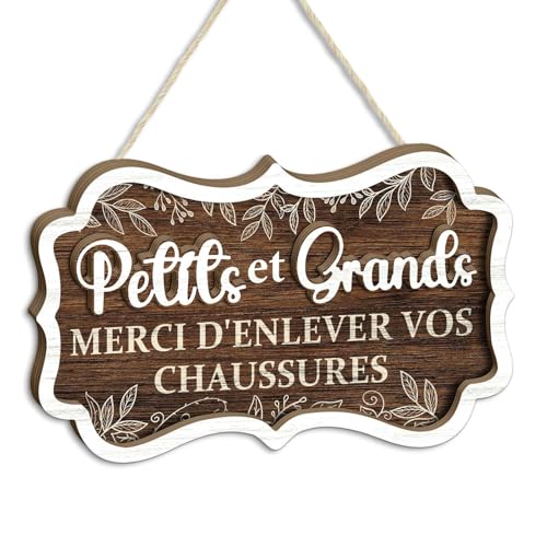 Putuo Decor Décoration murale Veuillez retirer vos chaussures à l'entrée, Convient aux maisons et aux entrées.