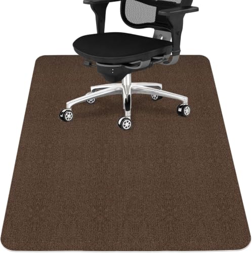 Image of Sycoodeal Office Chair Mat for Hardwood Floor,Office Chair Mat for Tile Floor,Large Floor Protector Rug,Computer Gaming Mat,Easy to Clean,Anti-Slip,Coffee(48 inchx36 inch)