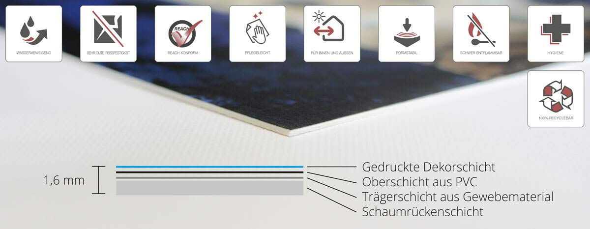 Sous-main XXL avec tapis de souris intégré – « à personnaliser » – en vinyle de qualité supérieure – 100 x 50 cm – Tapis de table antidérapant avec meilleure protection – Fabriqué en Allemagne