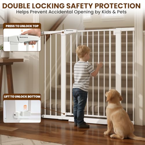 Image of Mumeasy 36 inch Extra Tall Dog Gate, 29.7-46 inch Baby Gate for Stairs & Doorways