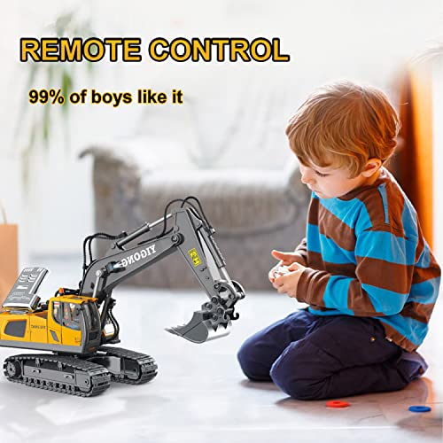 Mscredse BC1043 Remote Control Excavator 11 Channel Rc Excavator Truck Toys 1/20 Scale 2.4Ghz Construction Vehicles thumb #4