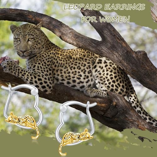 Hypoallergenic Earrings Rabbit Tiger Teddy Koala Puppy Panther Peacock Earrings Sterling Silver Animal Hug Hoop Earrings Jewelry Mothers Day Graduation Birthday Gifts for Women2