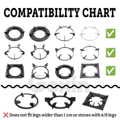 Image of Gas Saver Burner Stand - Energy Saving Windproof Metal Gas Chula Stove Stand, Gas Stove Burner Cover For Flame - Supports 4 & 5 Legs Gas Stoves (Pack of 1)