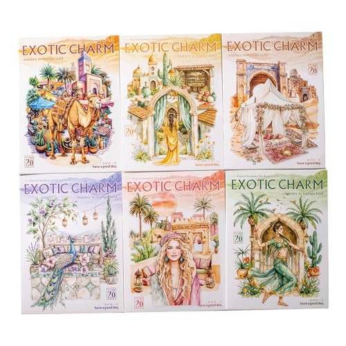 Alideco 120枚 フレークシール コラージュ 素材 ペーパー 素材紙 レースユートピアステッカーレトロエキゾチックな風景 人物 海外韓国 シール帳 ,メモ用紙ノート素材、日記装飾用品 (yiyuzhilv)