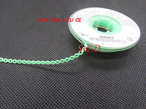 SDent 1 Pack = 10 Spools Dental Orthodontic Power Chains Rubber Elastic Short Style Color Randomly