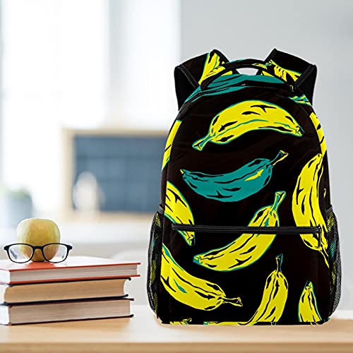 Sac à dos campus jaune bleu avec porte-bouteille intégré