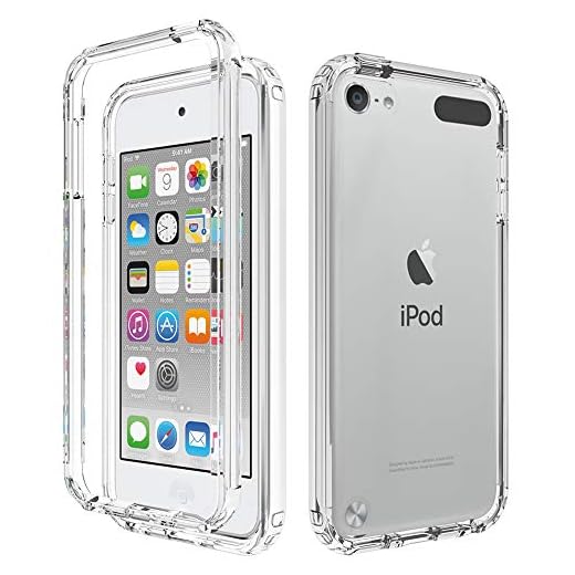 iPod Touch 7 Case iPod Touch 6 Case iPod Touch 5 Case,BESINPO Crystal Clear Full-Body Protective Slim Cover Built-in Screen Protector Shockproof Case for iPod Touch 7th/6th/5th Generation