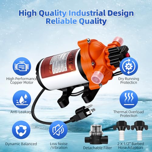 Image of Upgraded 33-Series 115VAC 3.3 GPM, 45 PSI Self-Priming Water Pressure Pump