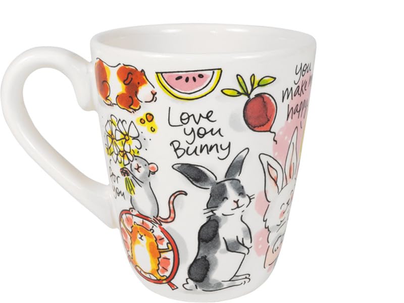 Blond Amsterdam Tasse 0,35L mit Nagetier-Motiven – Kaffeebecher mit Meerschweinchen, Hamstern & Kaninchen – Geschenkidee für Tierfreunde