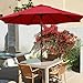 Blissun 9' Outdoor Patio Umbrella, Outdoor Table Umbrella, Yard Umbrella, Market Umbrella with 8 Sturdy Ribs, Push Button Tilt and Crank (Red)