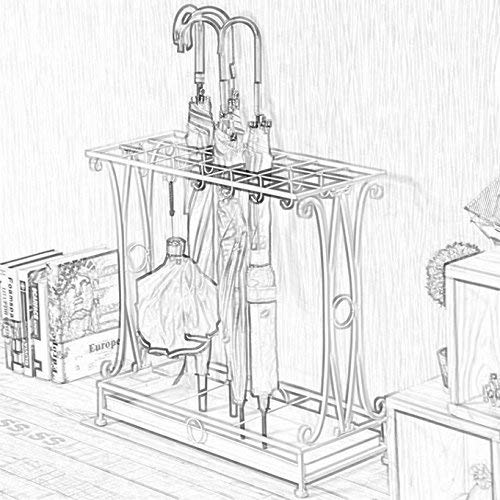 Baril de parapluie bureau et commerce en fer forgé - 7