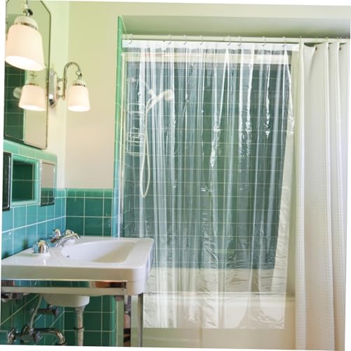 Rideau de douche transparent imperméable pour éviter les éclaboussures de bain