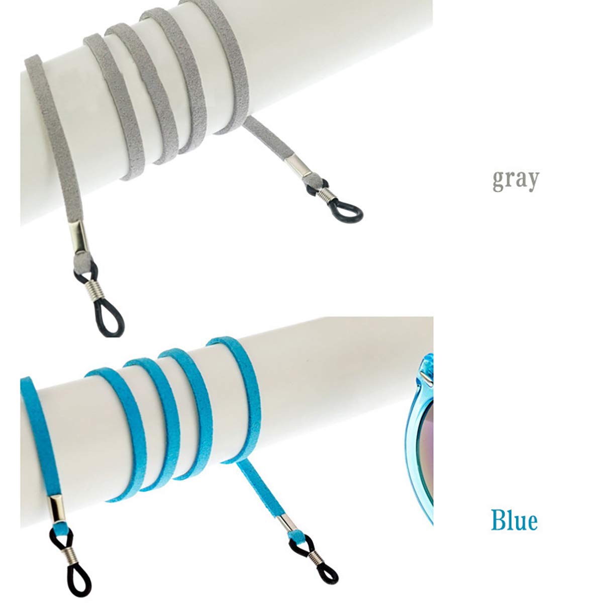 jweemax Eyeglasses Straps, Universal Safety Eyewear Retainer Leather Eyewear Retainer Sunglasses Eyeglasses Strap for Sports