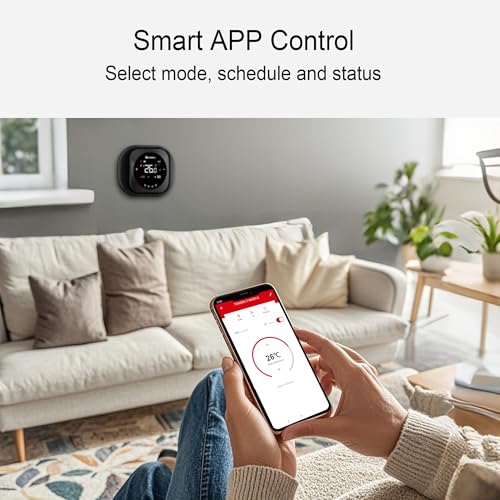 Smart Thermostat 3H/2C, WiFi Household Thermostat for Heat Pump and Conventional Multi-Stage System, Easy DIY Installation, Voice Control, Support Alexa and Google Home, C-Wire Required - Image 4
