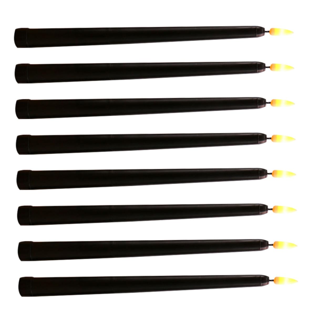 Bougies LED sans flamme 28 cm avec socle noir pour décoration intérieure