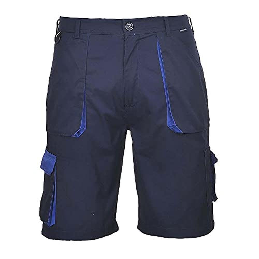 Portwest Pantalones Cortos Portwest Texo Contrast, Tamaño: XXL, Color: Marino, TX14NARXXL