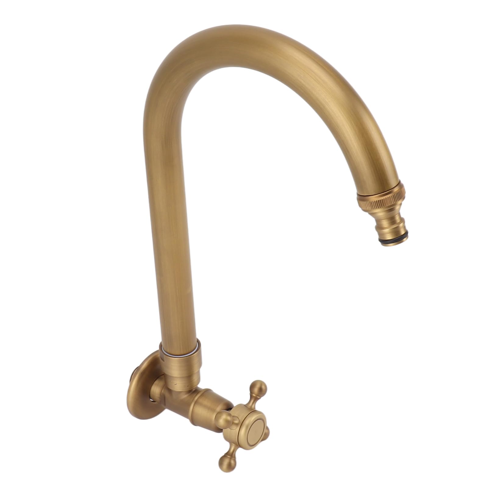 Grifo para Exterior de Jardín, Grifo de Agua Fría de Montaje en Pared Antiguo, Prevención de Grietas por Heladas, Grifo de Agua Fría Individual con Rotación de 360 ​​Grados para