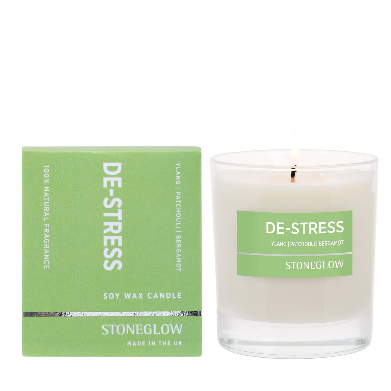 Stoneglow Candles Wellbeing De-Stress Tumbler CandleYlang Patchouli Bergamot from B&Q