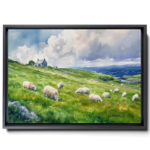 3D Wall Art Decor Ireland Watercolor Landscape Prints