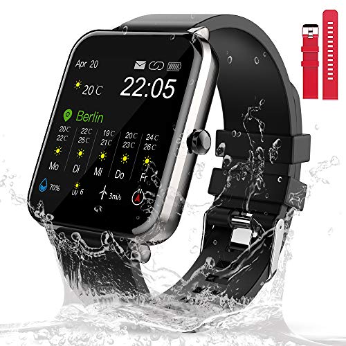 Zagzog Smartwatch Pantalla táctil Completa Pantalla Inteligente de 1,54 Pulgadas Reloj Inteligente IP68 Impermeable Largo en Espera Rastreador de Ejercicios GPS Reloj Deportivo Podómetro