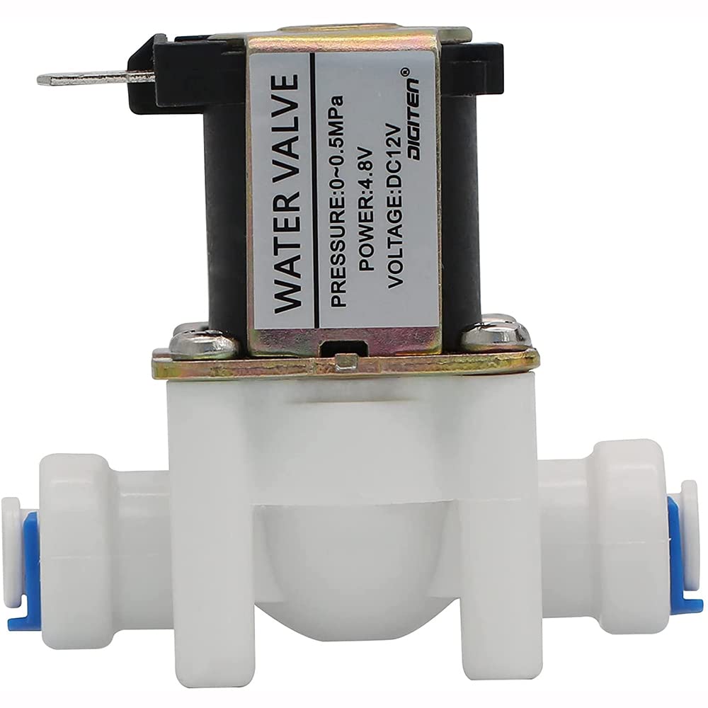 Solenoide Eléctrico Magnético, 1pc DC12V 1/4 Pulg Normalmente Cerrada Valvula Solenoide Electrica Valvula Purificadora Magnetica Con Conexion Rapida Eotvia No