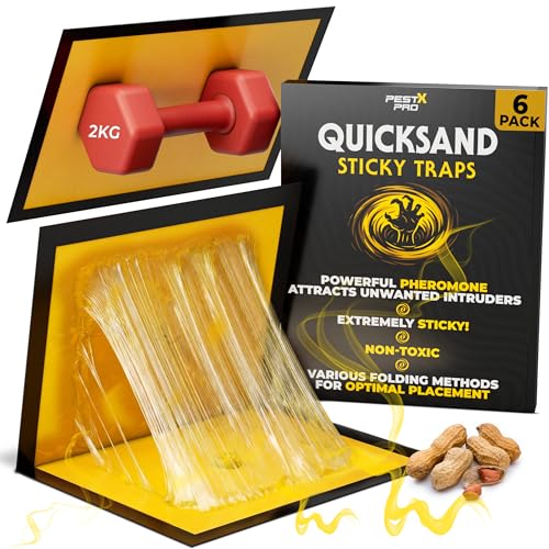Pest-X Pro Pest Traps (6 Pack) Strong Adhesive Sticky Boards for Indoor Use Sticky Pest Trap for Home Control Extra Strong Monitoring Traps For Unwanted Intruders