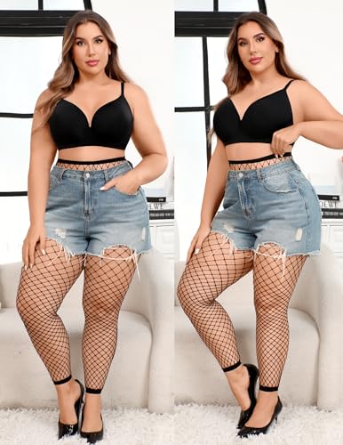 Image of Avidlove Fishnet Stockings for Women Footless High Waist Fishnets Tight