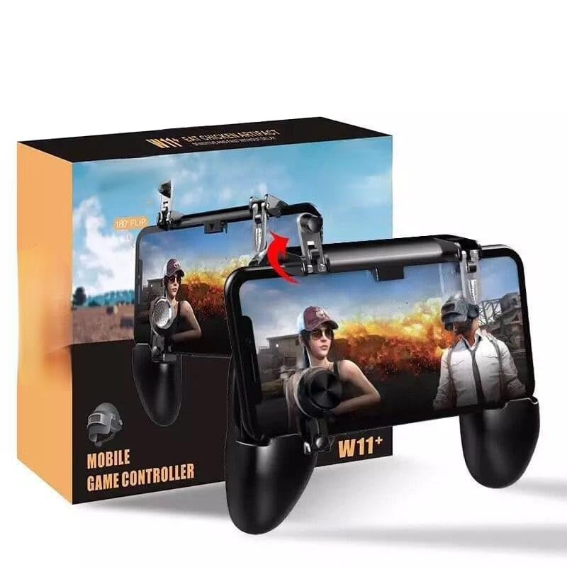 W11+ PUBG Gaming Trigger for Smartphone 4 Finger Controler for Mobile Game PUBG, Free Fire & BGMI Gaming Grip Joystick-image-46