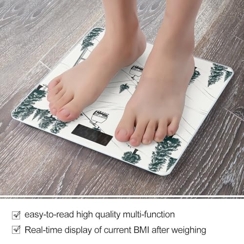 Báscula digital para baño con vidrio templado y pantalla LCD miniatura 5