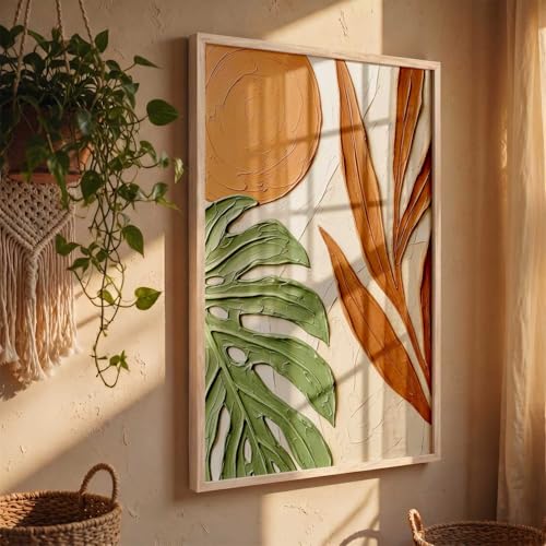 Image of kotart Aesthetic Botanical Art Home Decoration Painting | Boho Paintings With Frame For Living Room Bed Room Hotel Wall Decor Digital Reprint (19x25 inch)