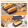 GRMImosa 2 in 1 Cast Iron Bread Loaf Pan with Lid, Loaf Pans for Baking Bread 9x5 Inch, Even Heat Distribution for Meatloaf, Homemade Bread #4