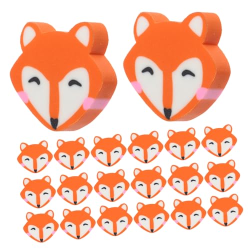 PLAFOPE 50Pcs Fox Erasers Assortment Creative Cartoon Erasers for Writing Drawing and Party Favors Safe TPR Material Bright Colors Fun Classroom Supplies