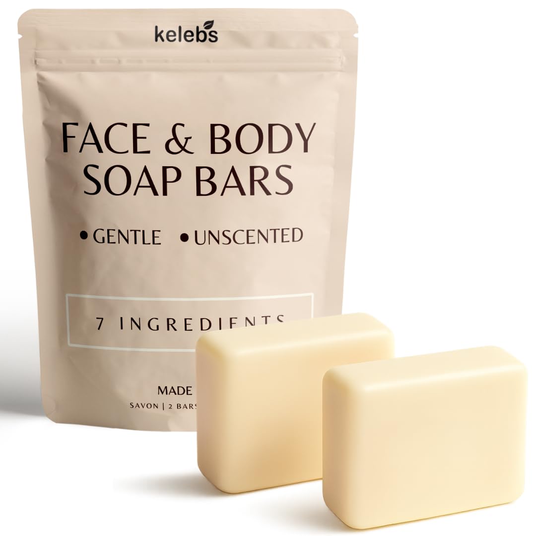 KELEBS Bar Soap for Women | Coconut Moisturizing & Hydrating for Face & Body | With Organic Trio Oils for Sensitive Skin | Only 7 Natural Ingredients