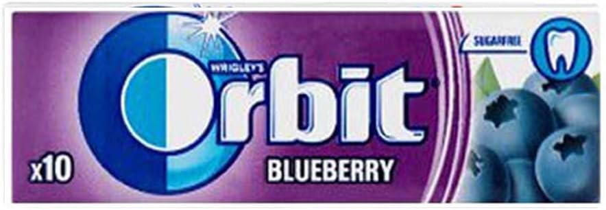 10 paquetes de gomas de mascar originales WRIGLEY'S Orbit/Extra Fresh Stock (Orbit - Blueberry, 20 unidades) ayuda a mantener los dientes limpios y la boca fresca vendido por Kidzbuzz