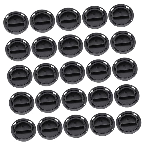 KALLORY 50Pcs Black Plastic Piggy Bank Bottom Covers Durable Plaster Figurine Plugs for Easy Installation Reusable Stoppers for Coin Savings Jars Smooth Finish for Convenient Use